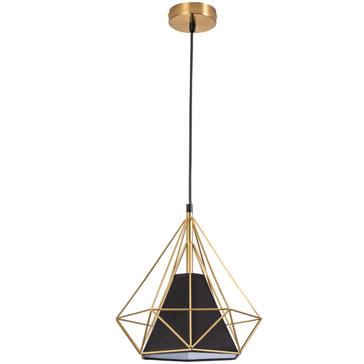 Lampa wisząca złoto-czarna HIRA1xE27x20W wym: 120x28x28 cm Polux