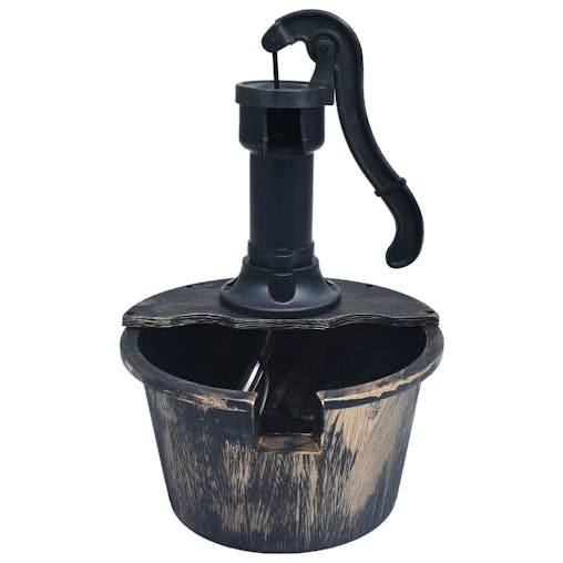 NNEVL Garden Water Fountain Barrel with Pump