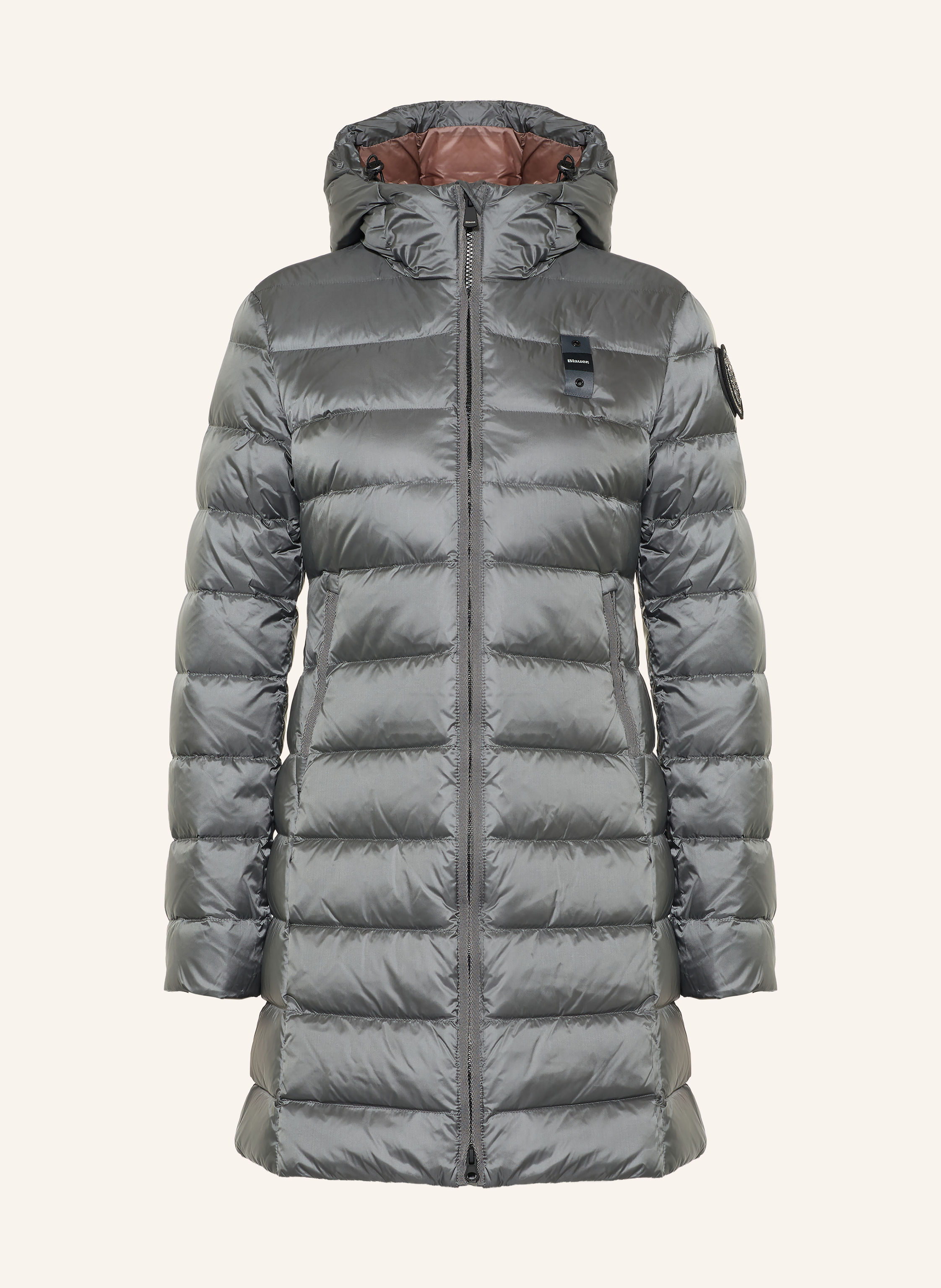 Blauer Lightweight-Daunenmantel AGNES