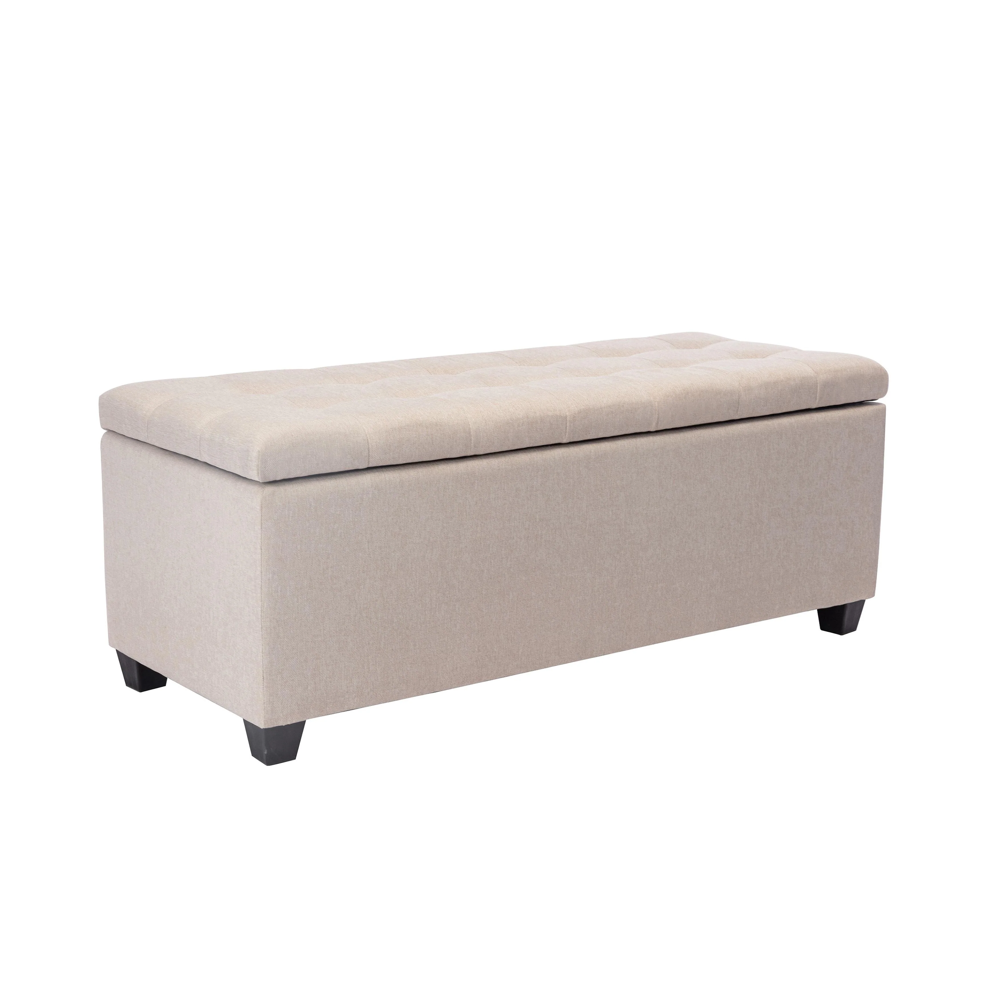 Porthos Home Ved Storage Bench, Flip Top, Fabric Upholstery