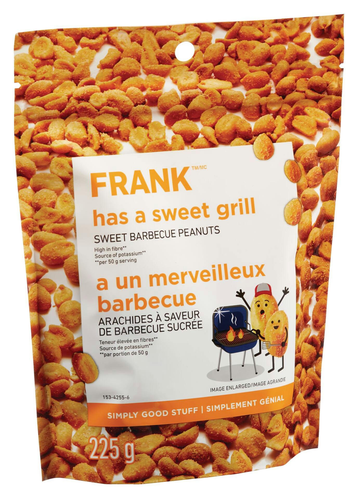 FRANK Sweet Barbecue Peanuts, 225-g