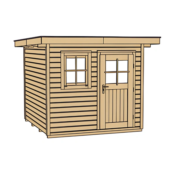 Gartenhaus »170 Gr.1«, Holz, BxHxT: 280 x 226 x 280 cm (Außenmaße inkl. Dachüberstand)