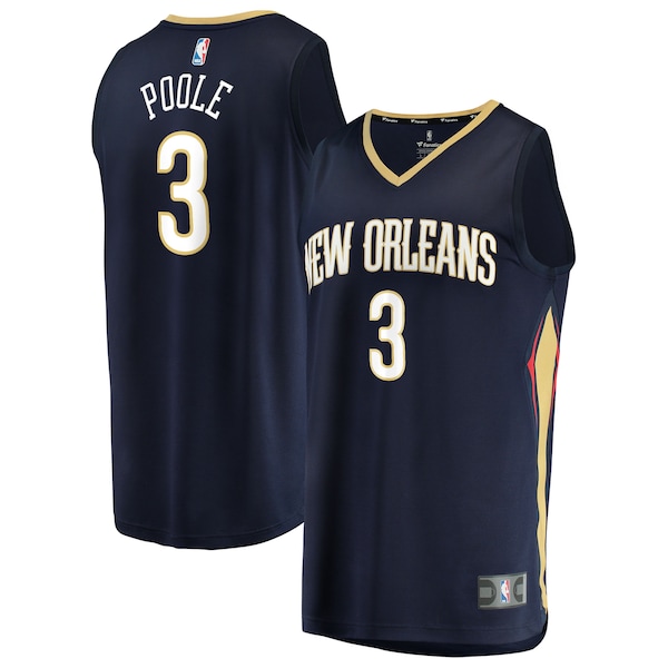 Jordan Poole New Orleans Pelicans  Fast Break Replica Jersey - Navy - Icon Edition