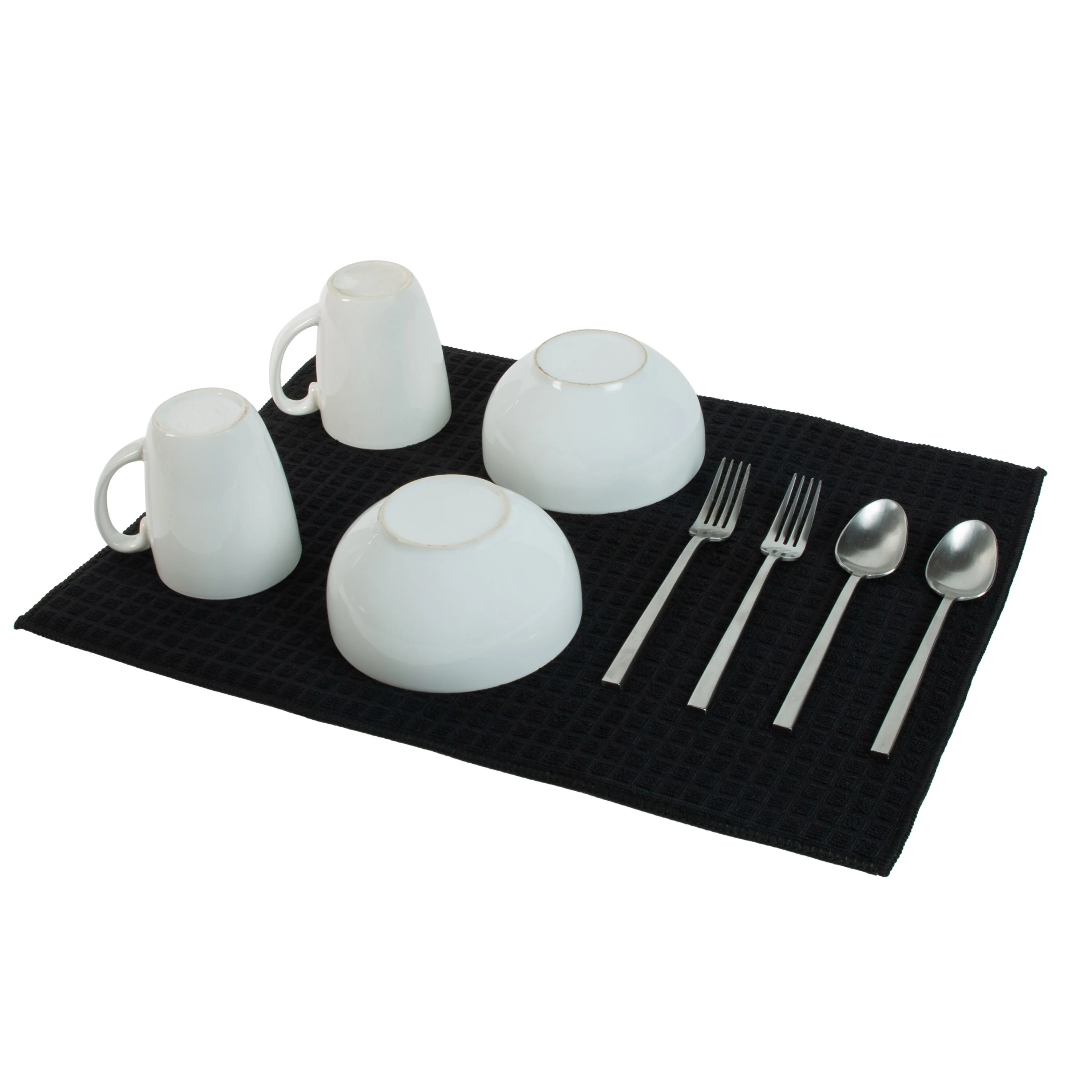 Kitchen Details Microfiber Drying Mat in Black - 15 x 20