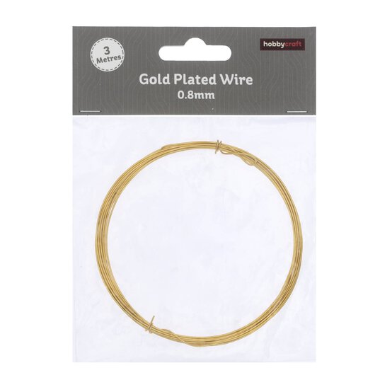 Gold-Plated Wire 0.8mm x 3m