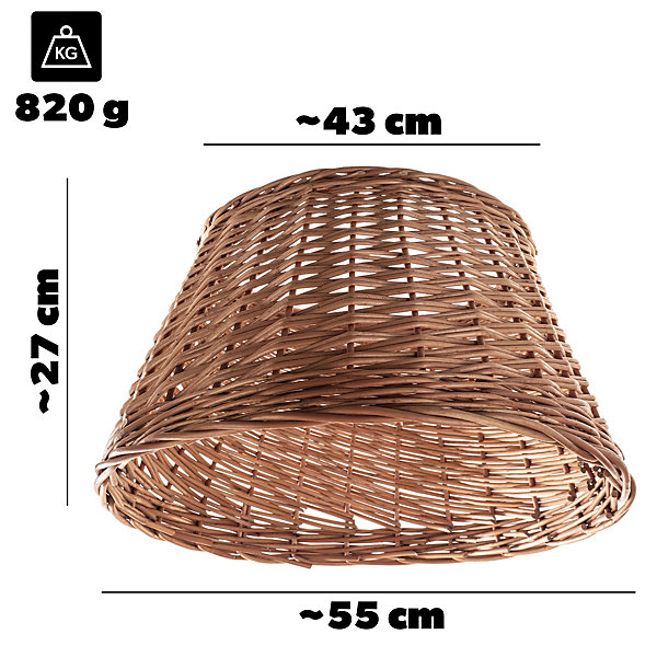 KADAX Housse Osier Naturel Aliano 55cm Pour Pied de Sapin de Noël