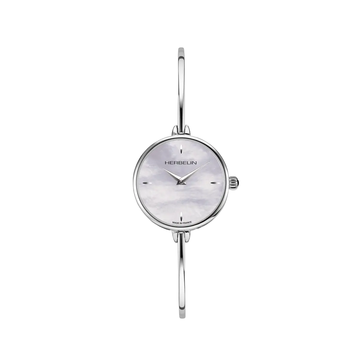 FIL – QUARTZ RONDE – ACIER & NACRE BLANCHE