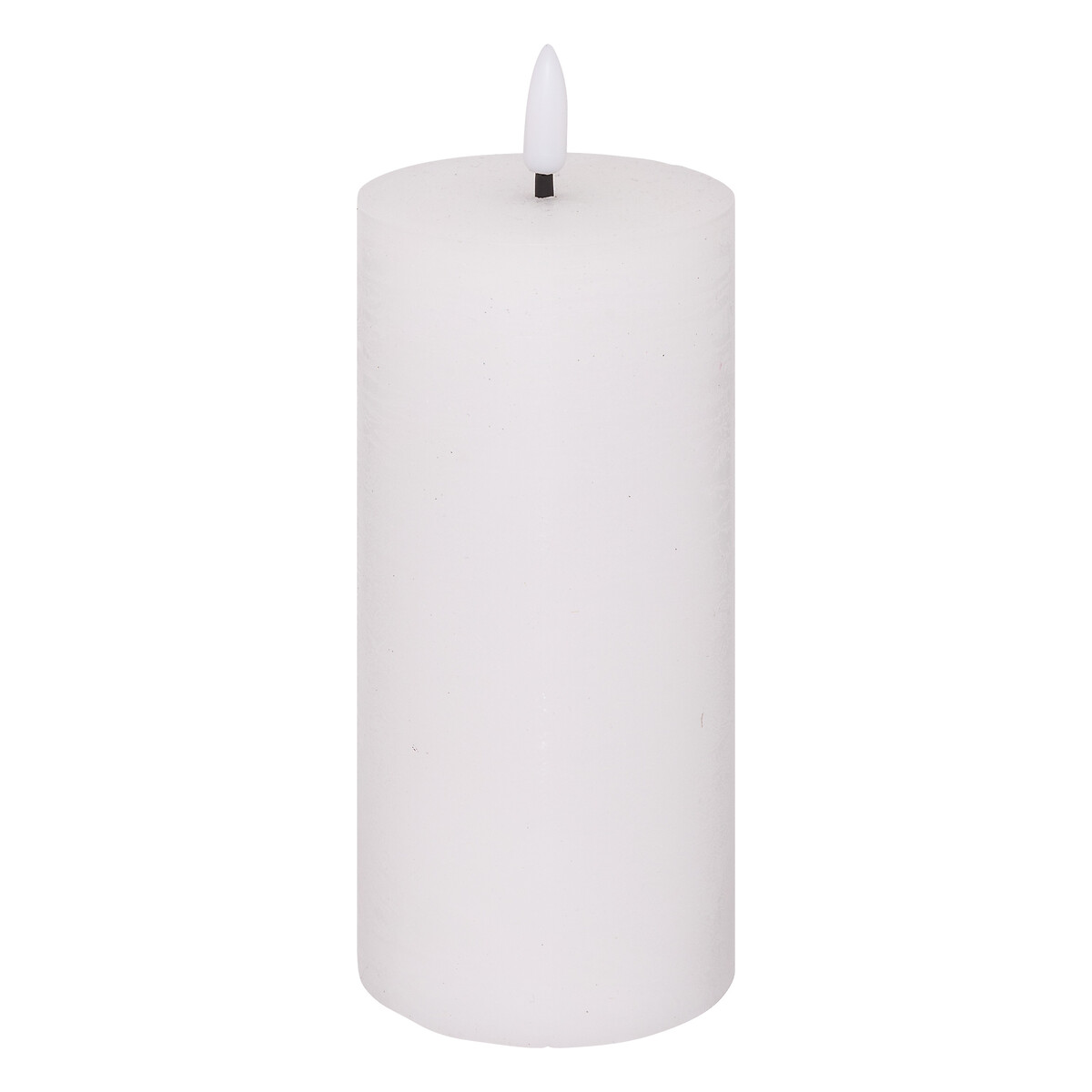 "Molia" round LED candle Yellow, H.18 cm
