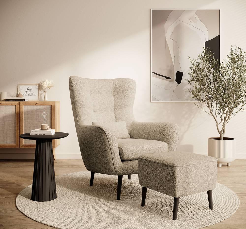 Hocker Verdiro bouclé