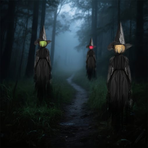 NNETM Sound and Light Witch Halloween Decoration
