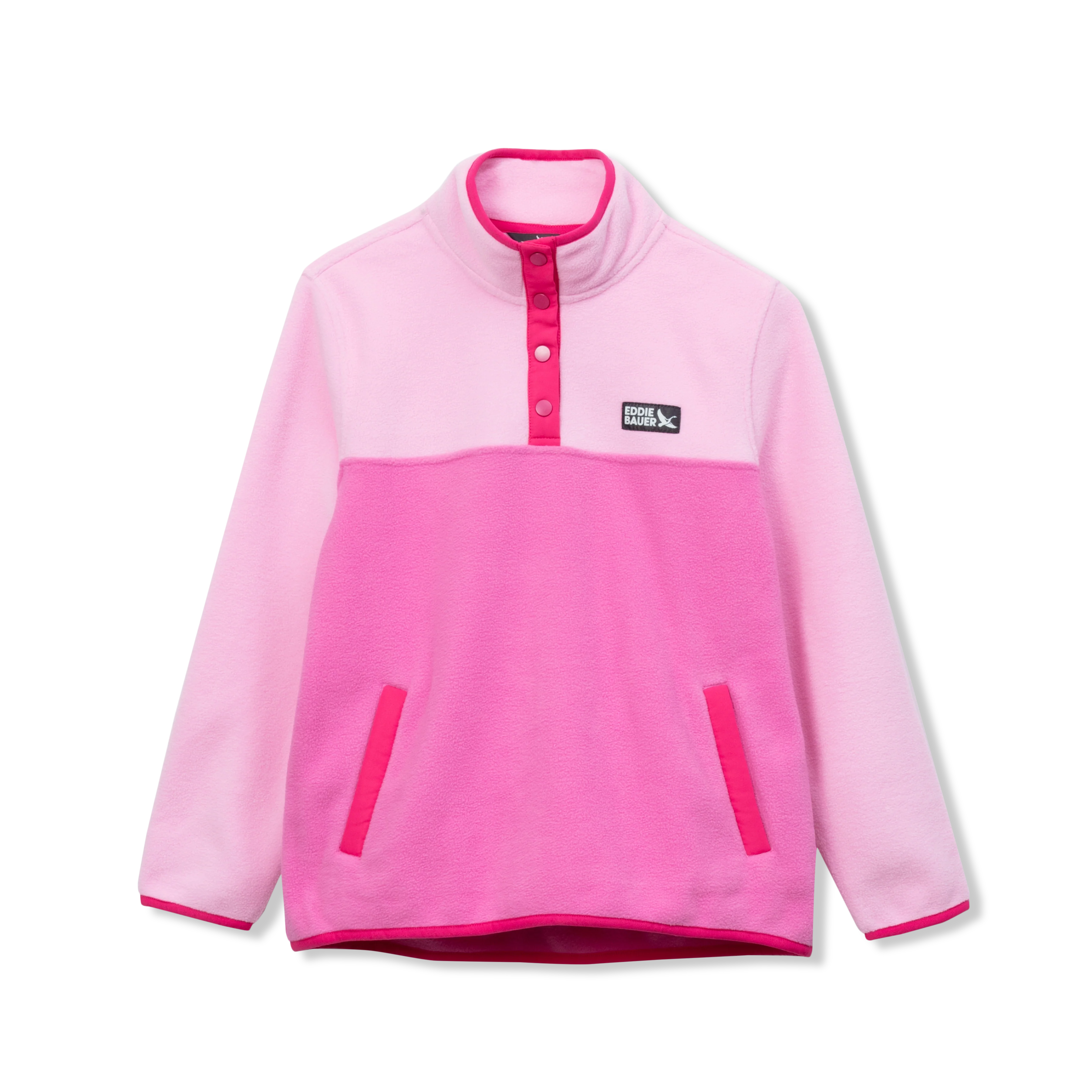 Girls Quest Fleece Snap Neck Pullover