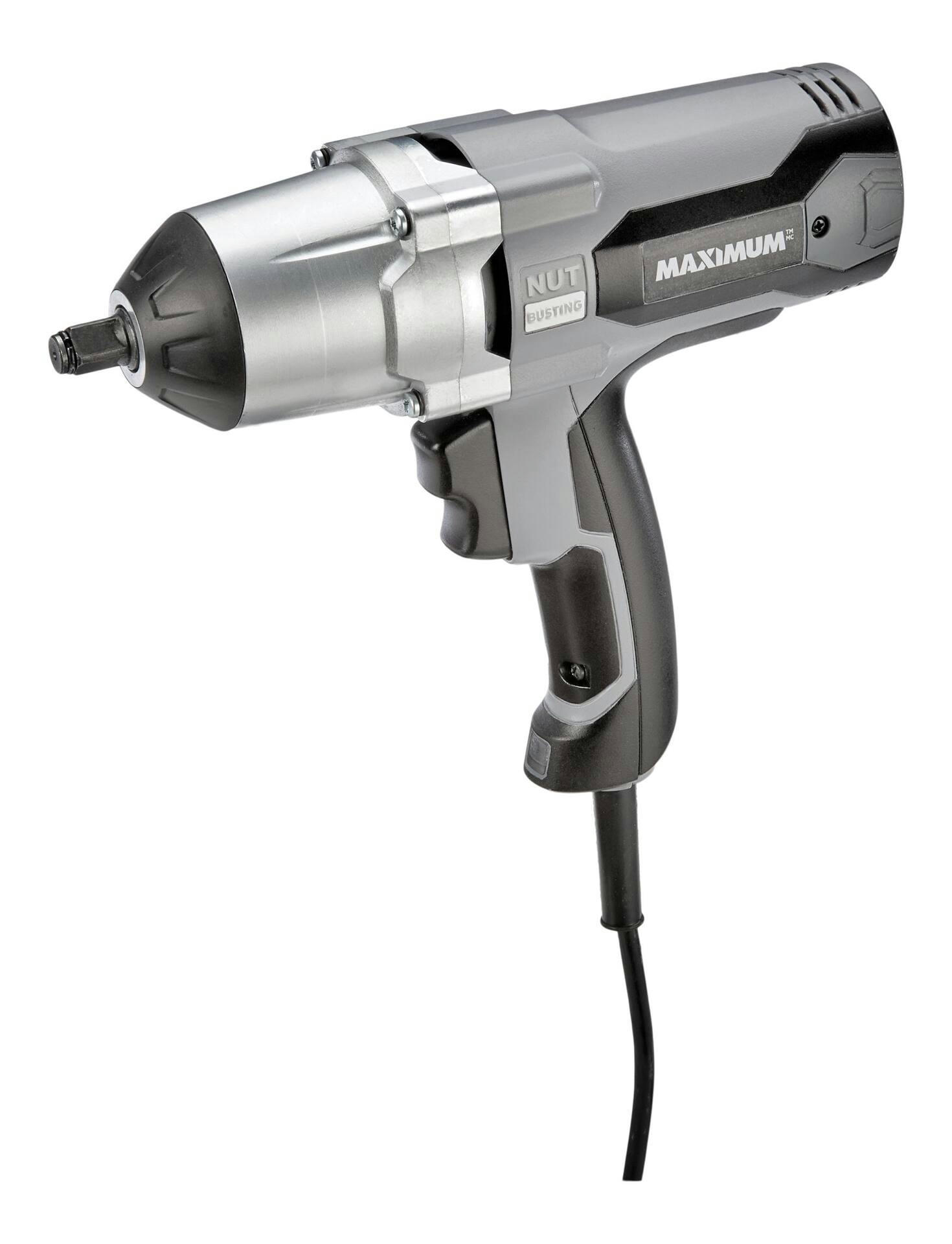 MAXIMUM 8.5A Nut-Busting Corded Single Speed Impact Wrench with LED Work Light, 1/2-in