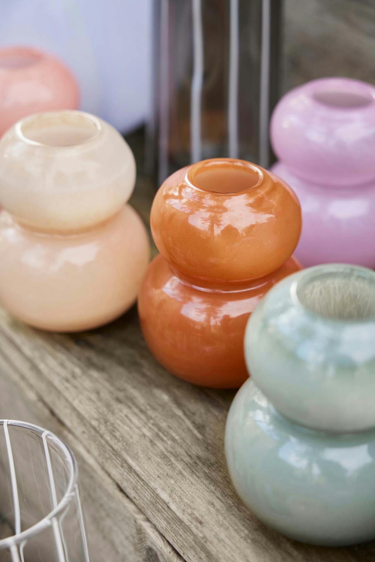 LASI - Vase marron en verre Ø10xH12,5cm