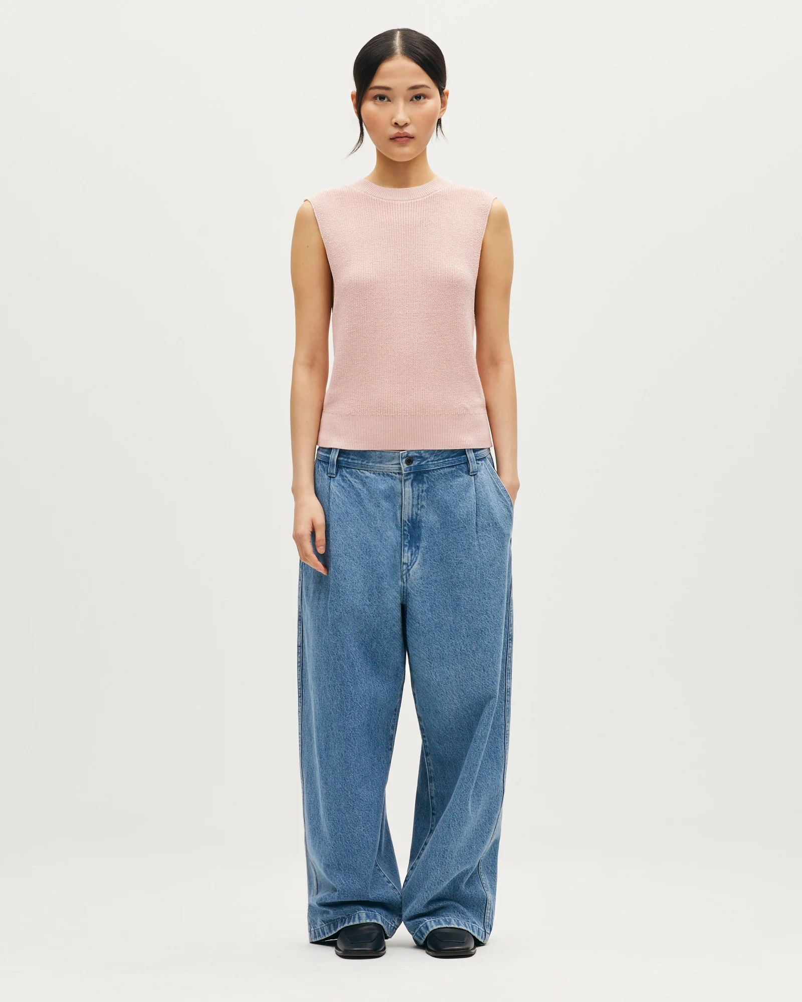 Pull dos nu boutonné en coton