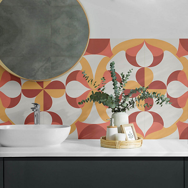 Panneau Décoratif Mural Wallfluent 120x60 cm Motif Floral élégant 1 pièce