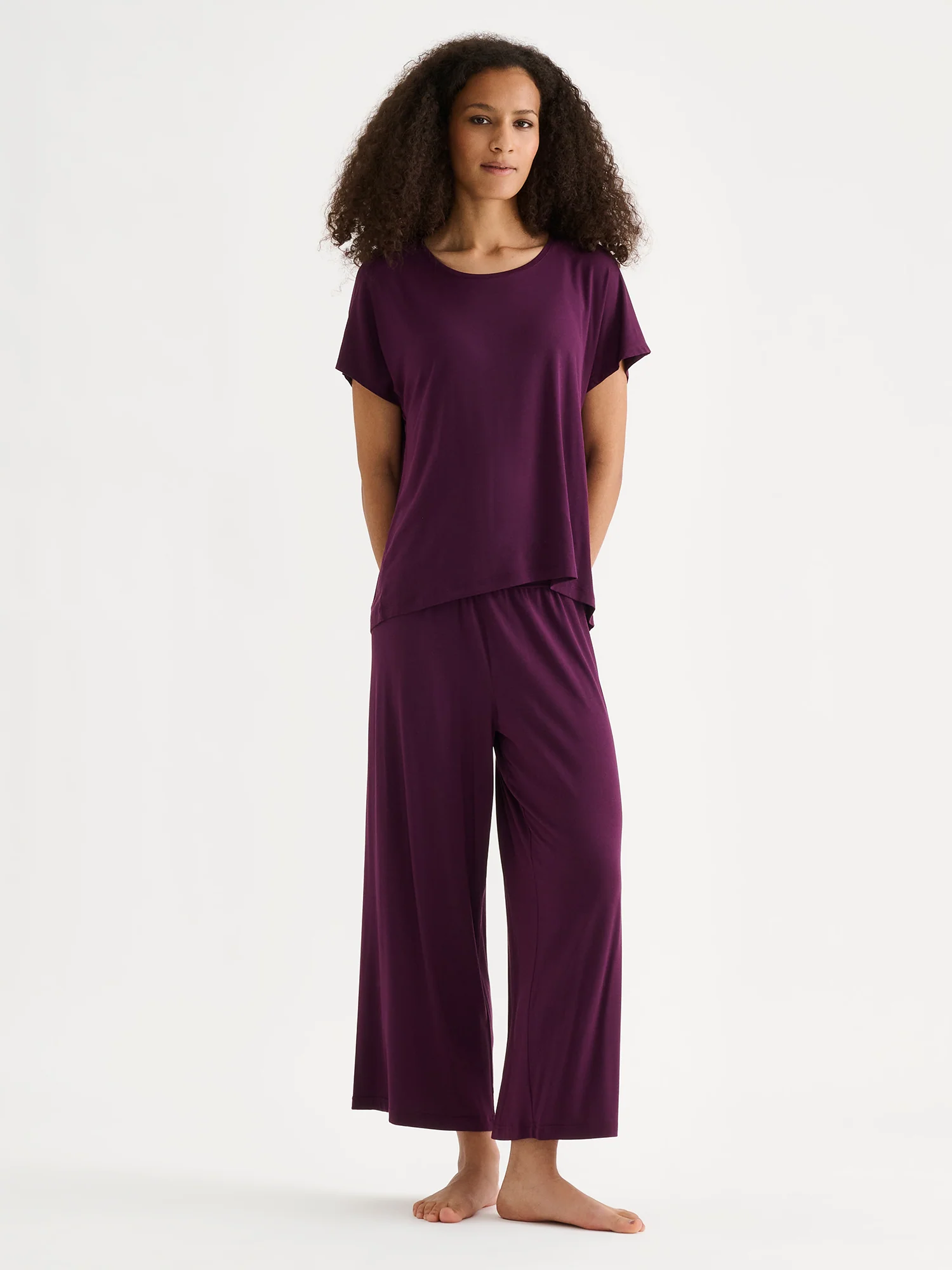 HENTO 7/8 pituiset olohousut - violetti