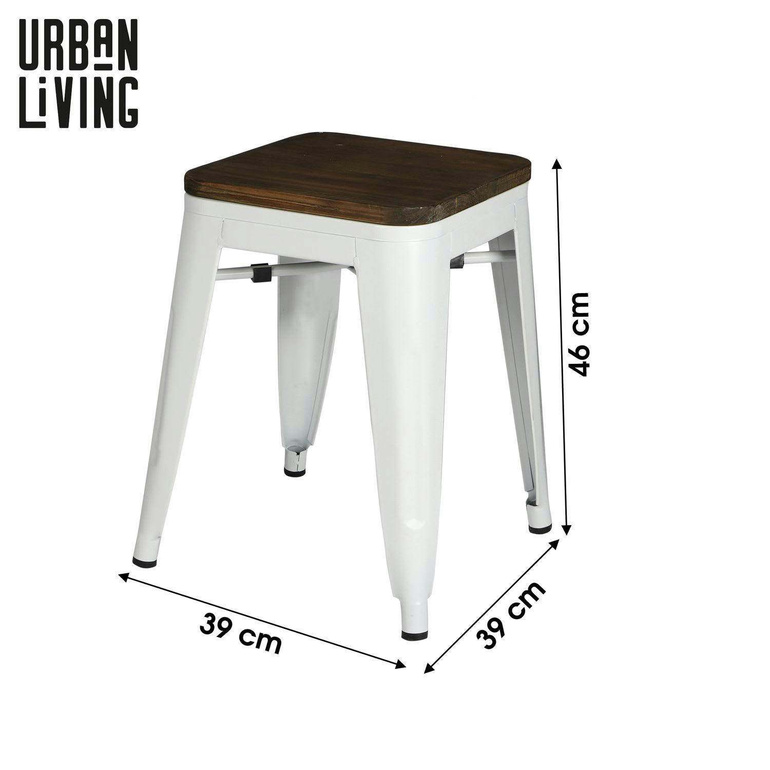 - Tabouret vintage blanc