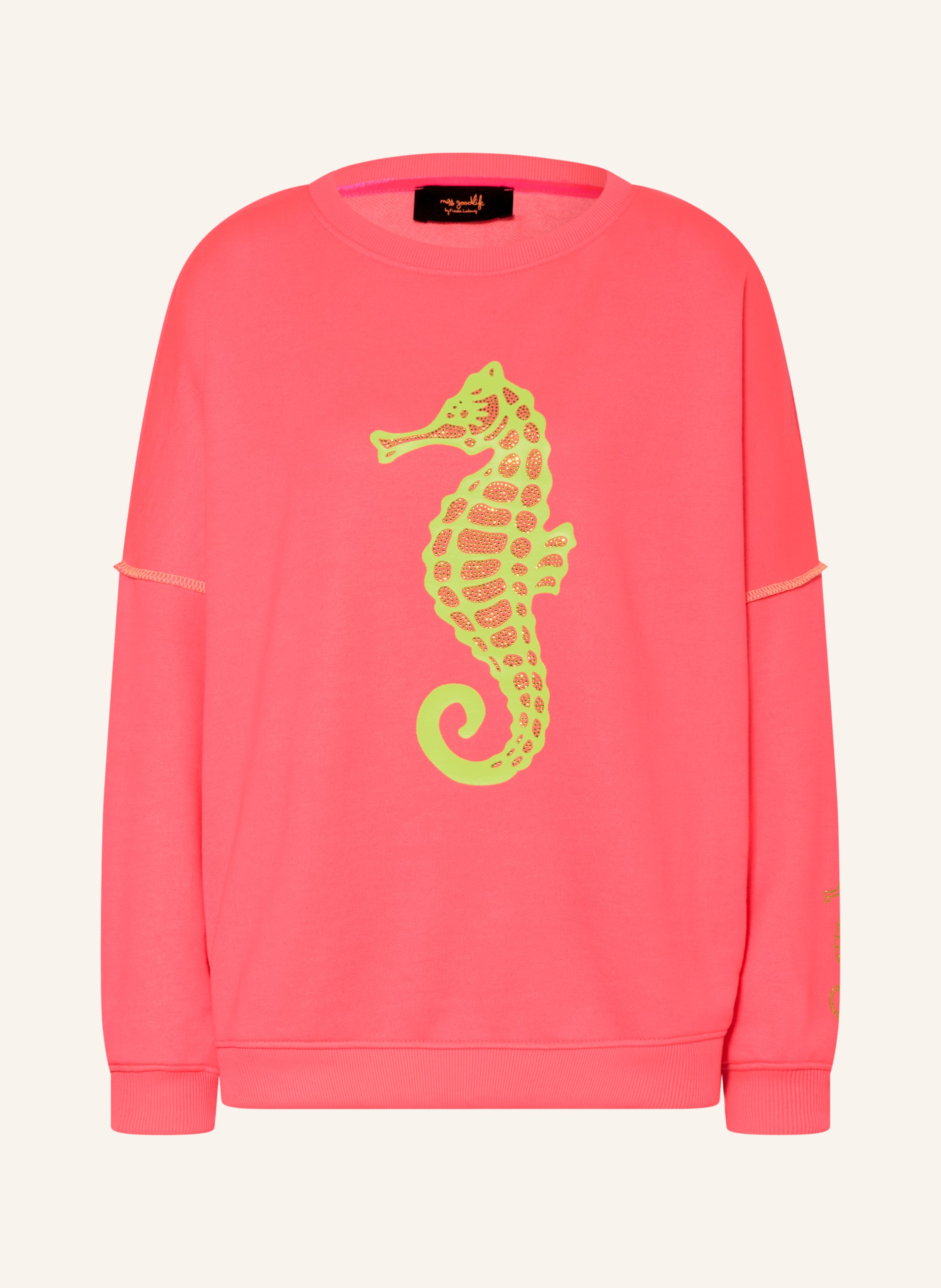 miss goodlife Oversized-Sweatshirt mit Schmucksteinen