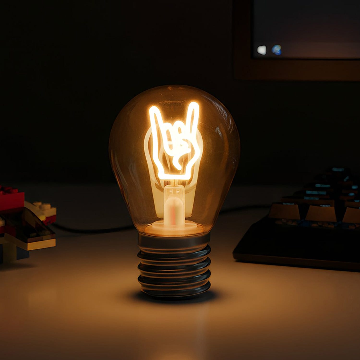 Lampadina decorativa Corna LED ricaricabile