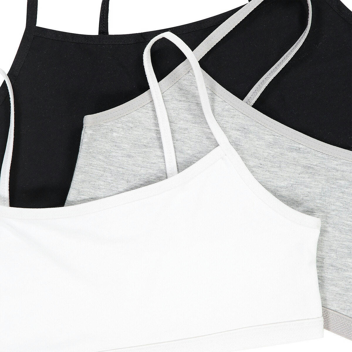 Lot de 3 brassières en coton