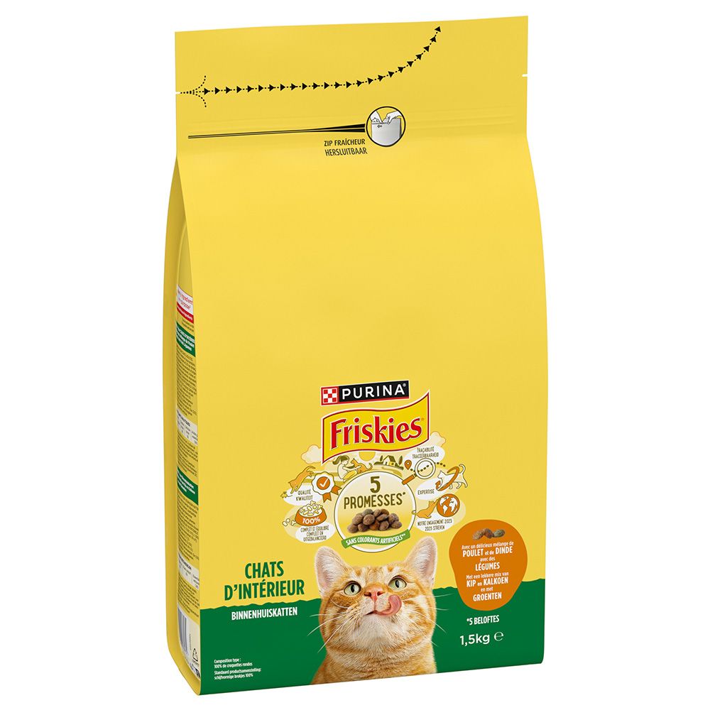 PURINA Friskies Indoor Cat with Chicken, Turkey & Vegetables