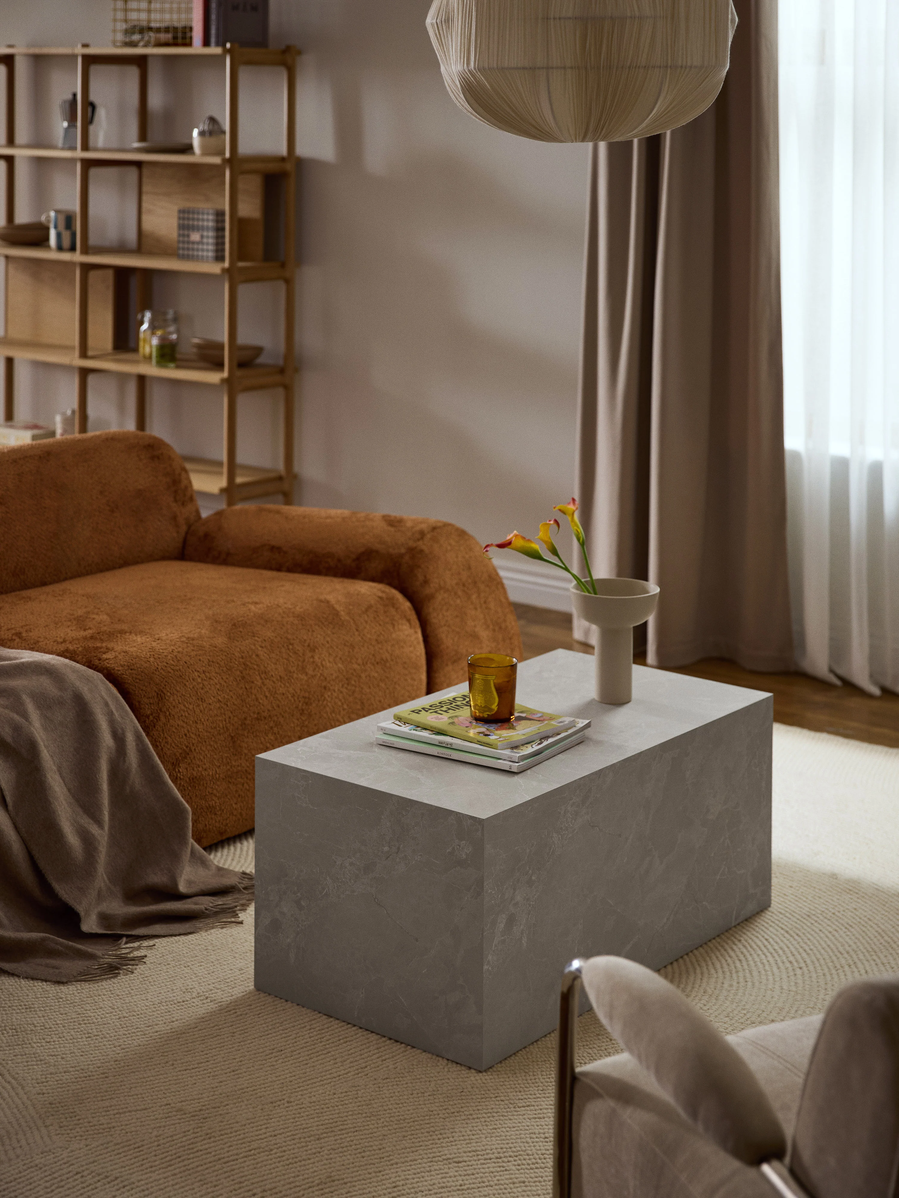 Couchtisch Lesley in Travertin-Optik