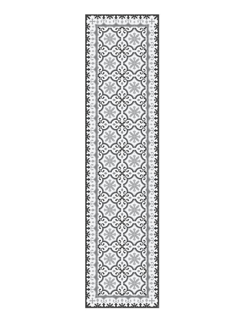 BARCELONE - Tapis en vinyle Avenir gris 60x240