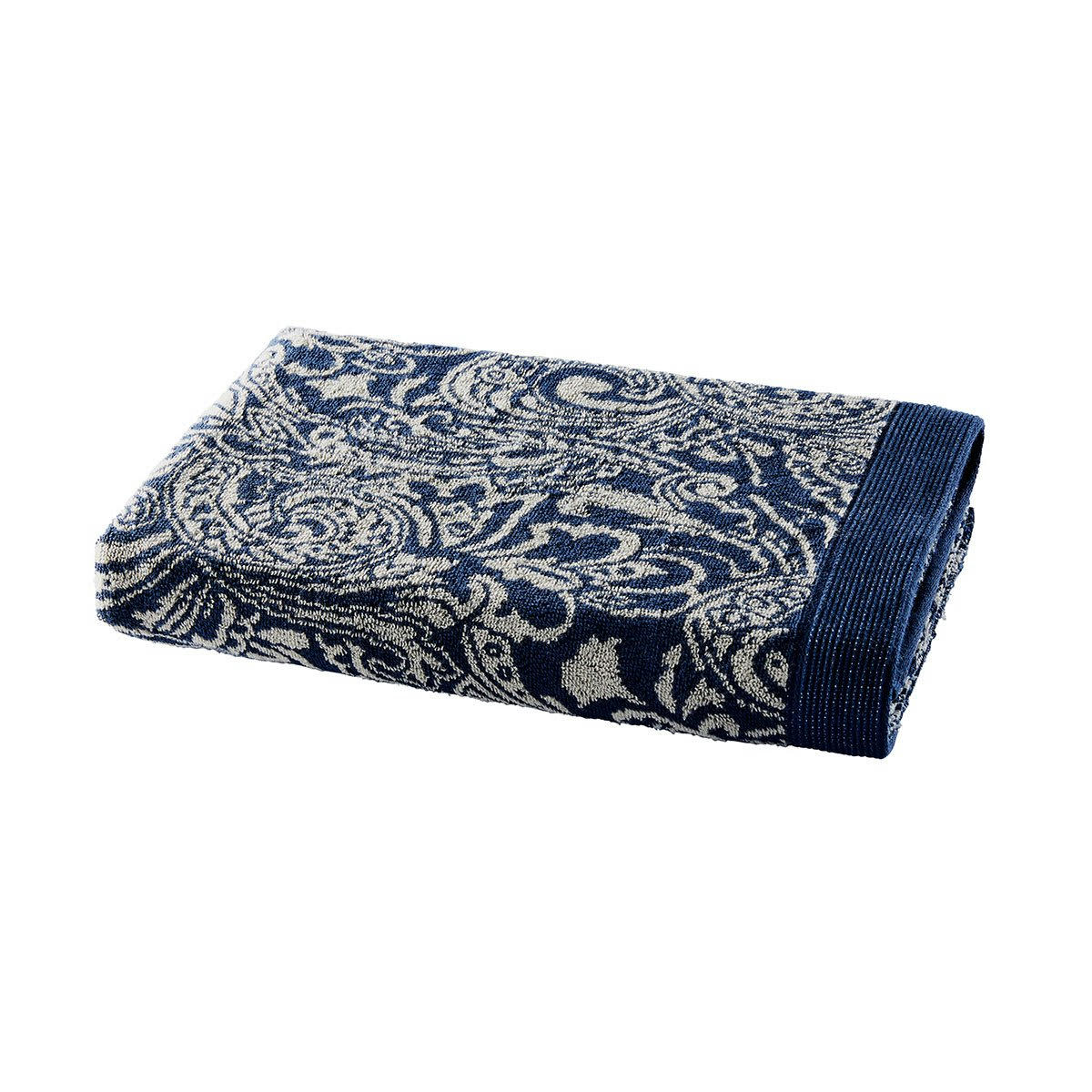 INDIRA - Drap de douche coton bleu foncé 70x140 cm