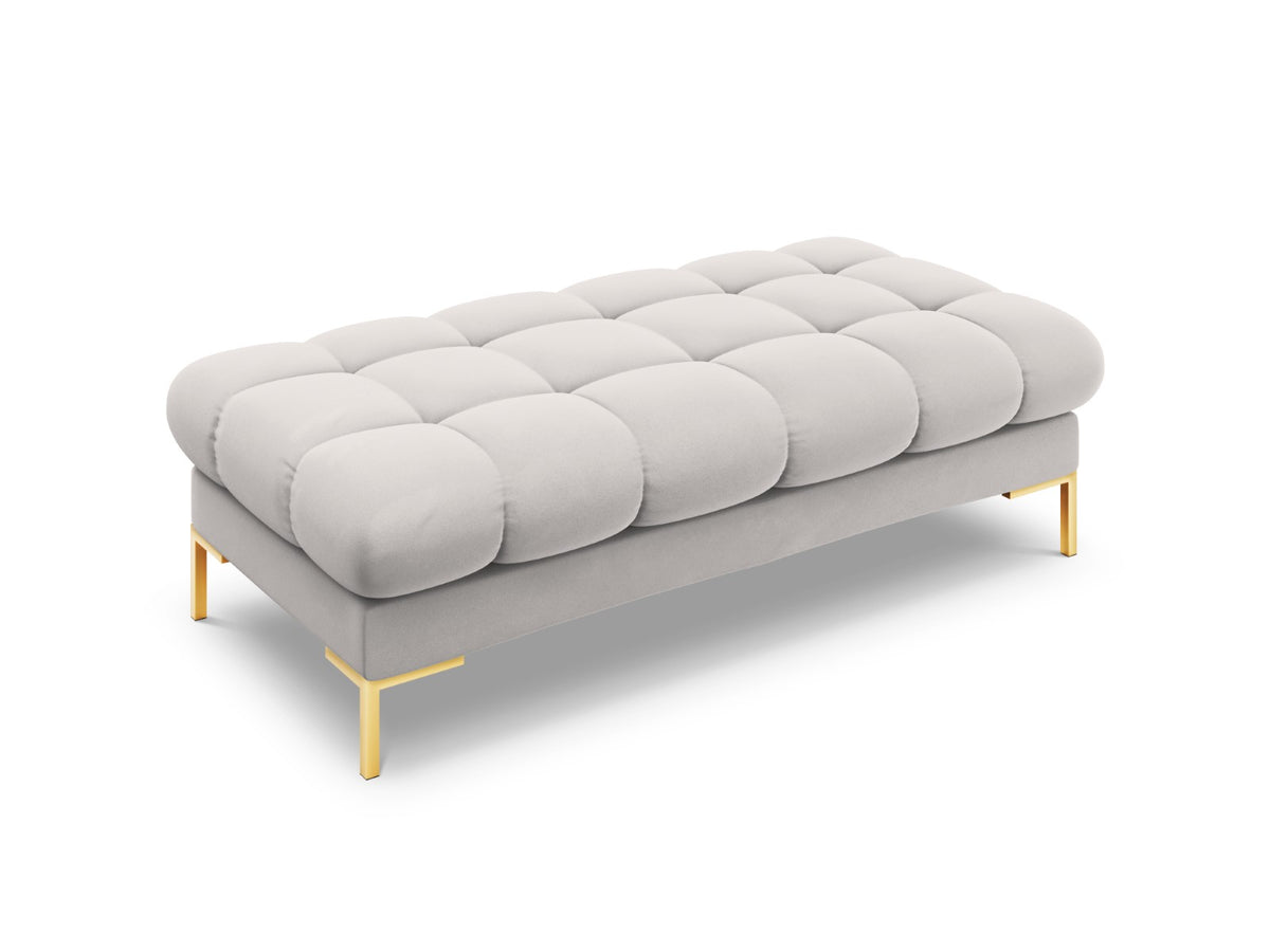 Cosmopolitan Design Bank Bali 2-zits, flueel, geld - 62x133x40cm