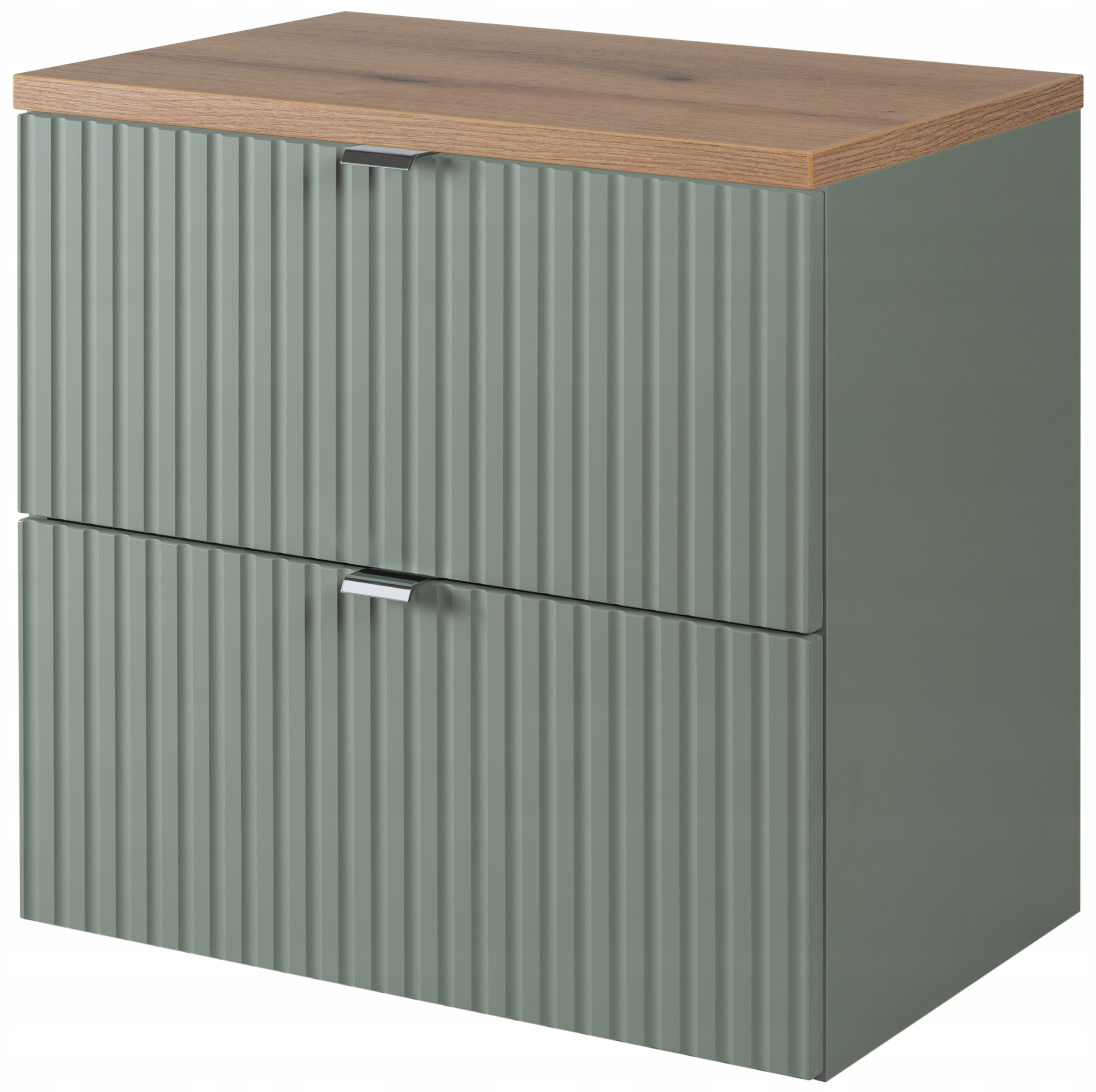 Szafka pod Umywalkę 60 cm z Blatem SZAŁWIA Ryfle LINE GREEN