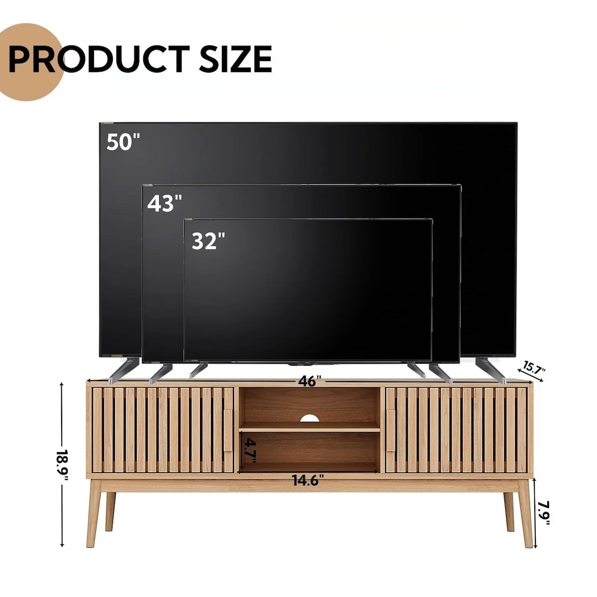 Boho TV Stand for TV up to 50 - 50 inches