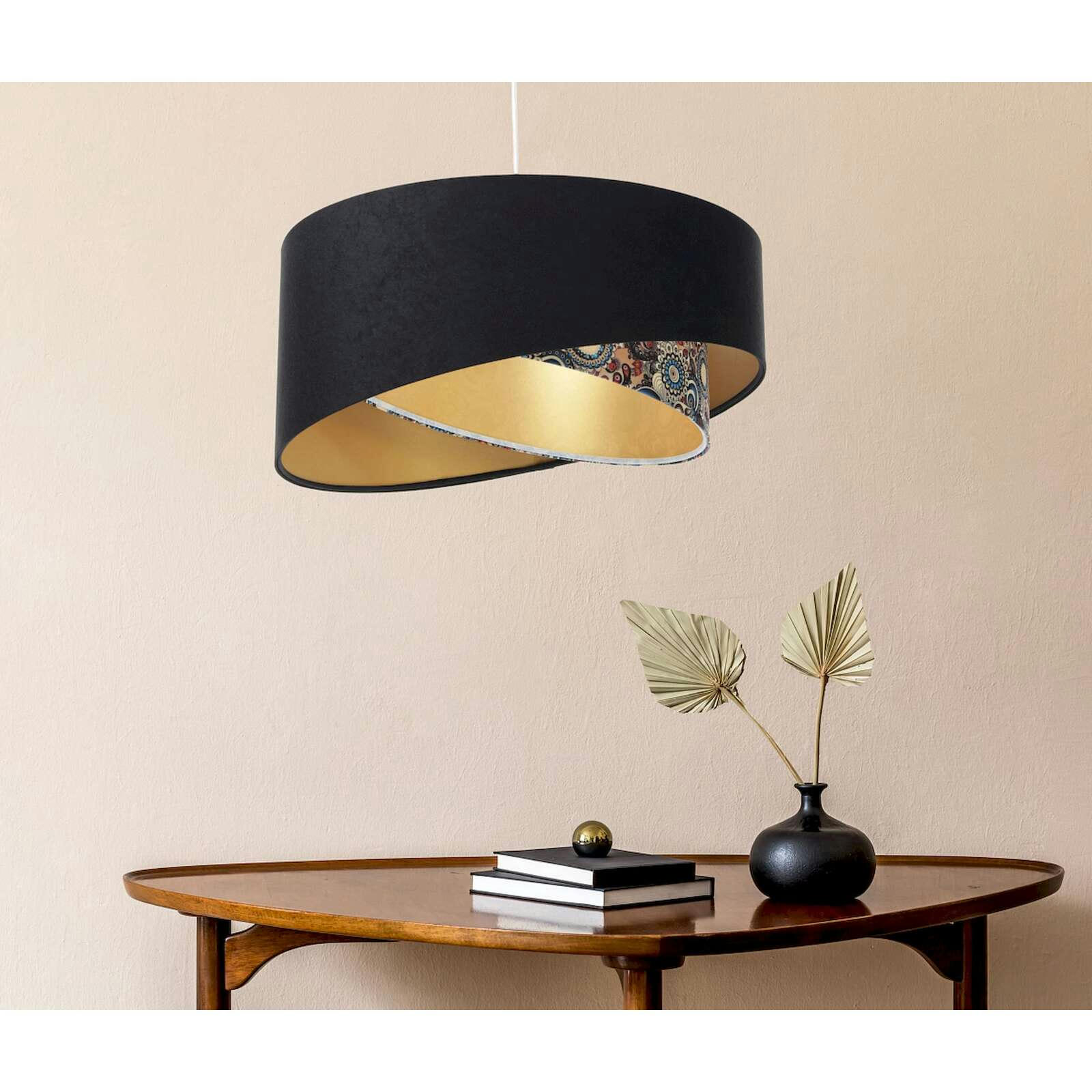 GALAXY ECO - Suspension Tissu Noir 45x45x21 cm