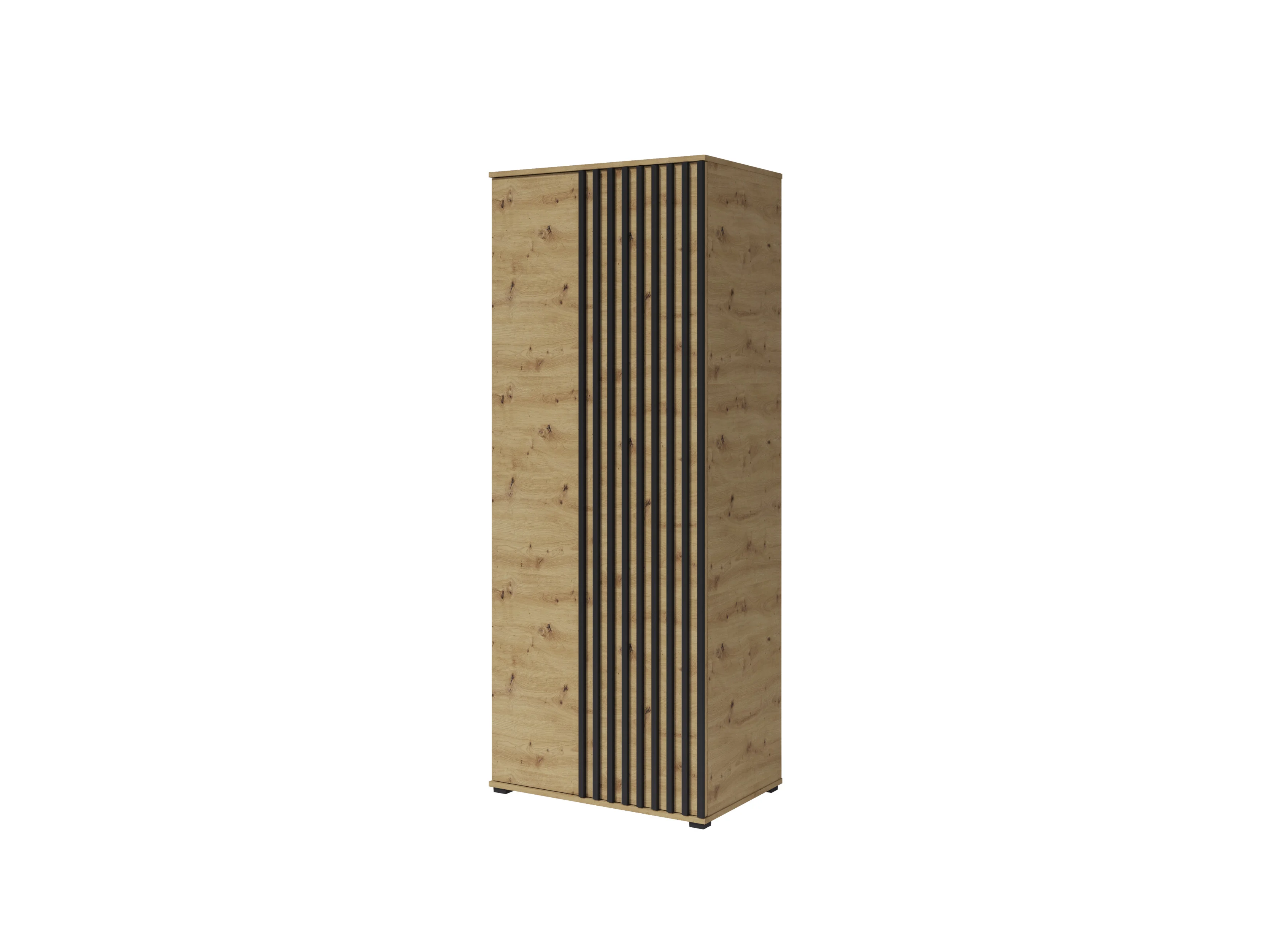 Szafa 80cm Uchylna 80x200cm Artisan   Lamele Czarne