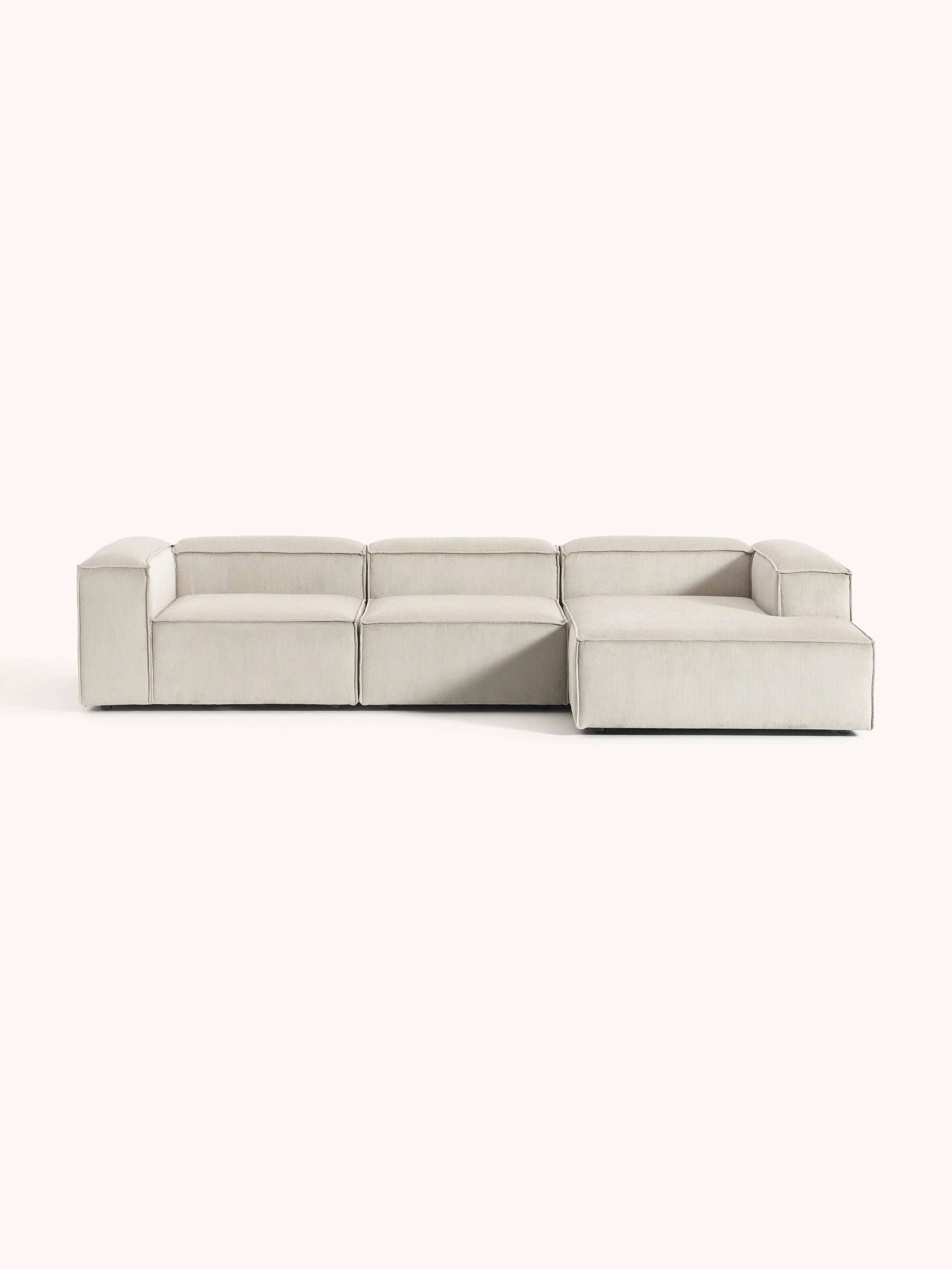 Modulares Ecksofa Lennon (4-Sitzer) aus Cord