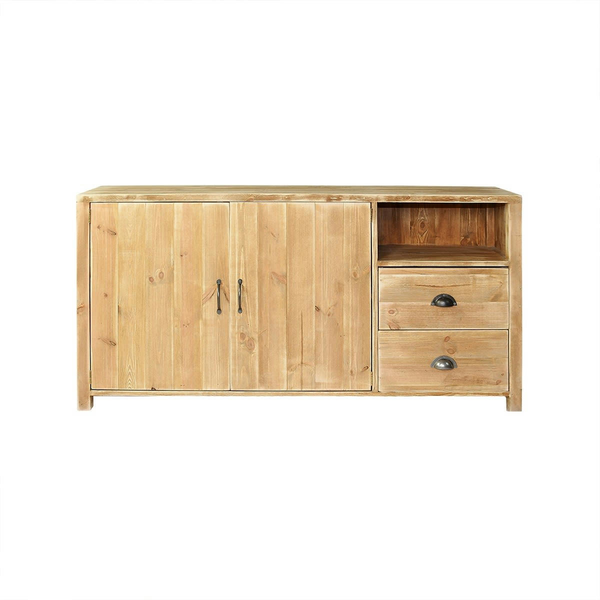LOUIS - Buffet enfilade 2 portes 2 tiroirs bois massif