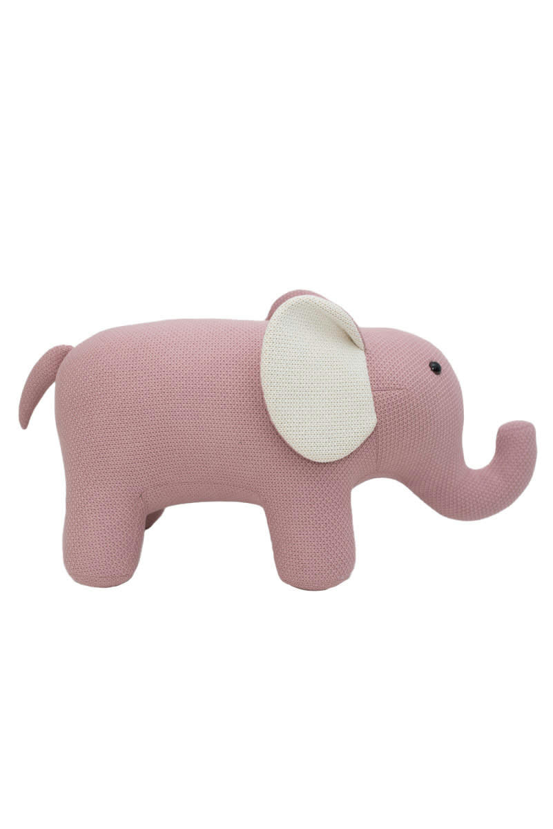 AMIGURUMIS MAXI - Maxi éleéphant en peluche siège en 100% coton rose