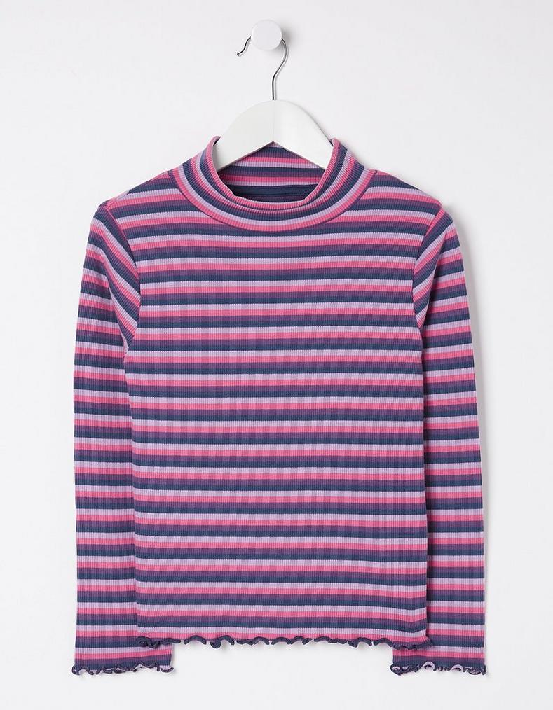 Stripe Rollneck Jersey T-Shirt