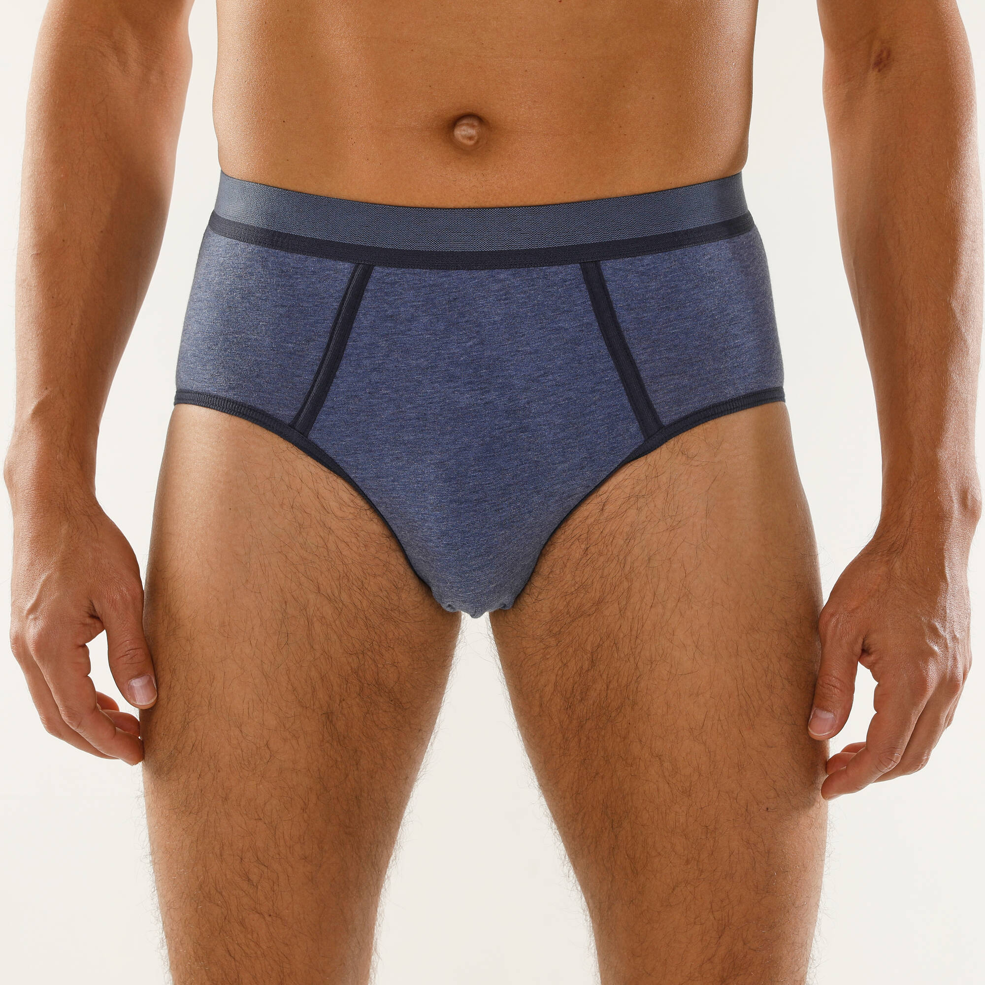 Slip fermé coutures contrastées, taille haute - lot de 4