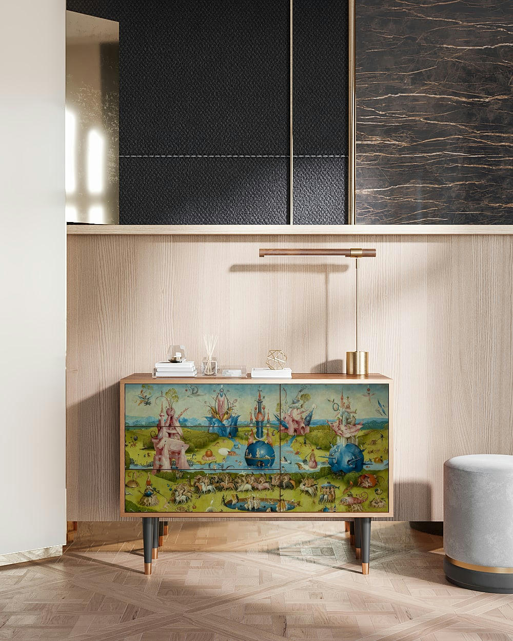 THE GARDEN BY HIERONYMUS BOSCH - Buffet  multicolore 3 tiroirs et 1 porte L 115 cm