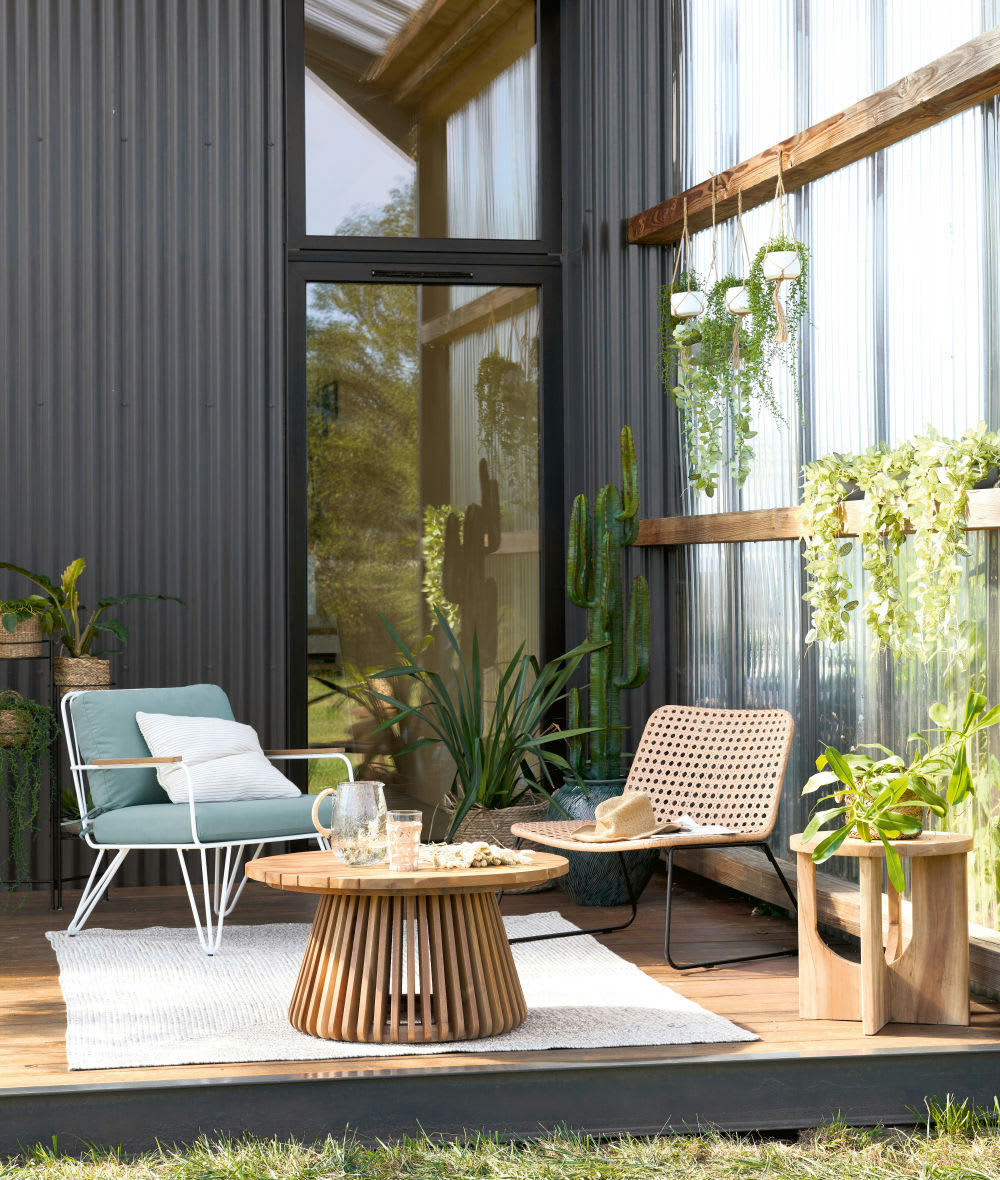 - Plante artificielle suspendue pot en ciment