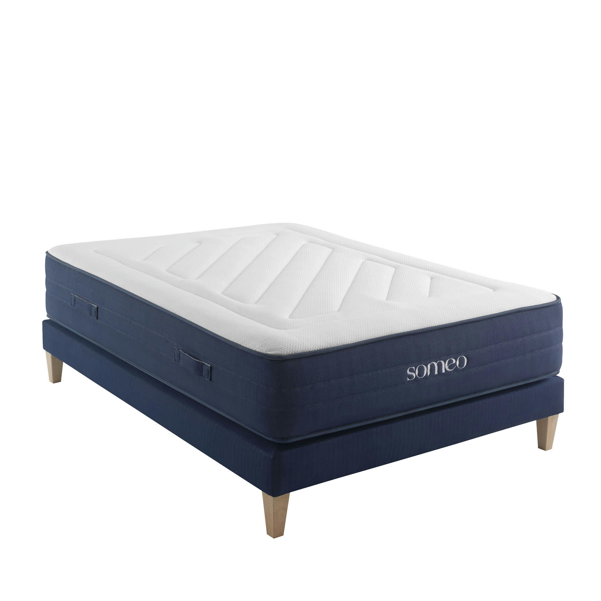 REVE 700 - Ensemble matelas ressorts, latex mémoire de forme, sommier 140x190