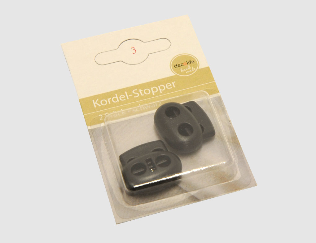 Kordelstopper groß schwarz