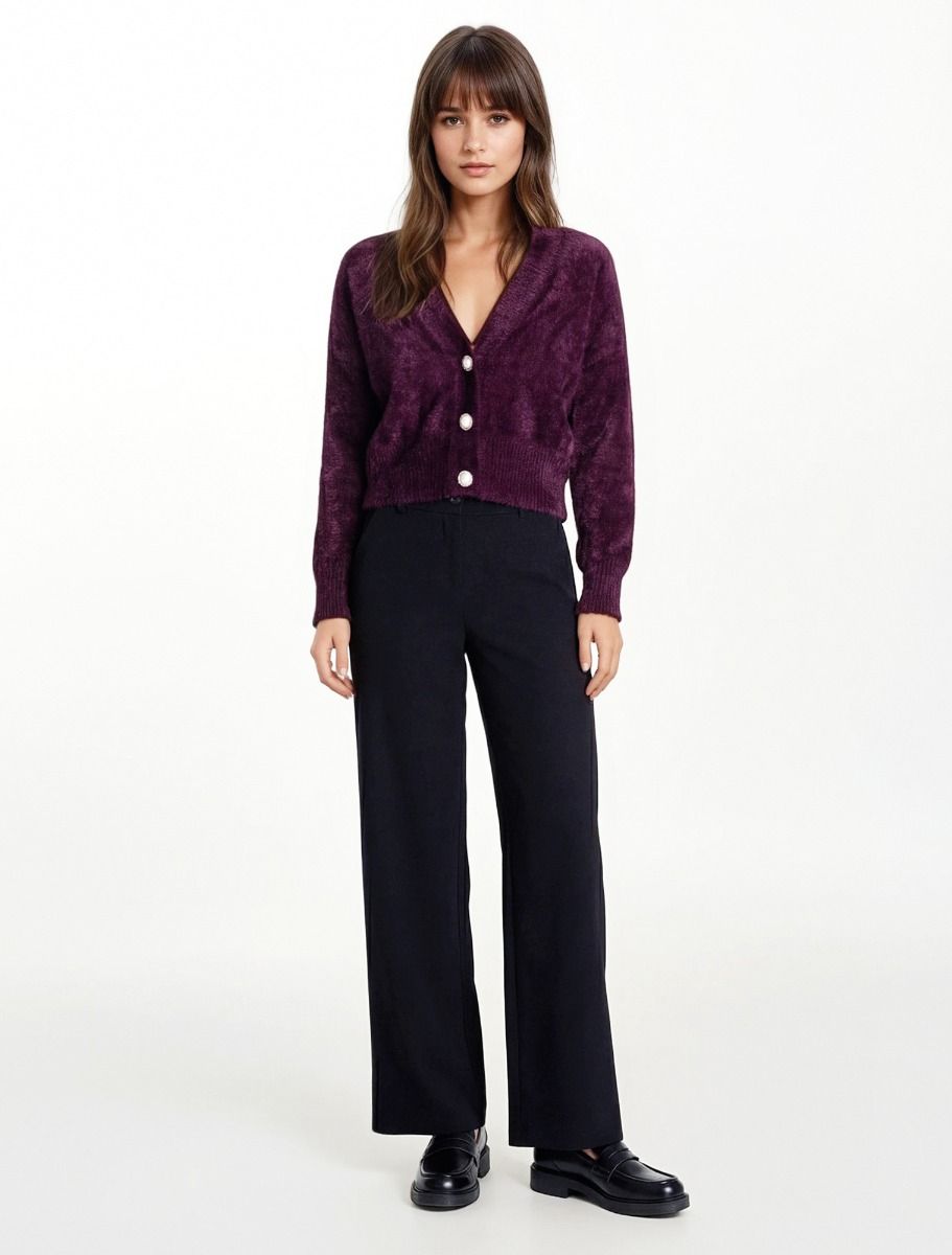 Fluffy ζακέτα με κουμπιά