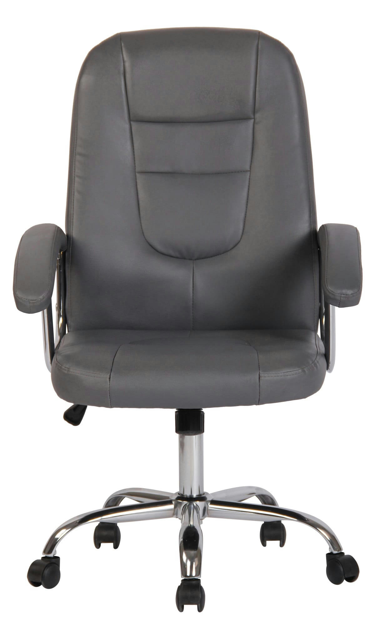 REEDVILLE - Chaise de bureau réglable pivotant en similicuir Gris