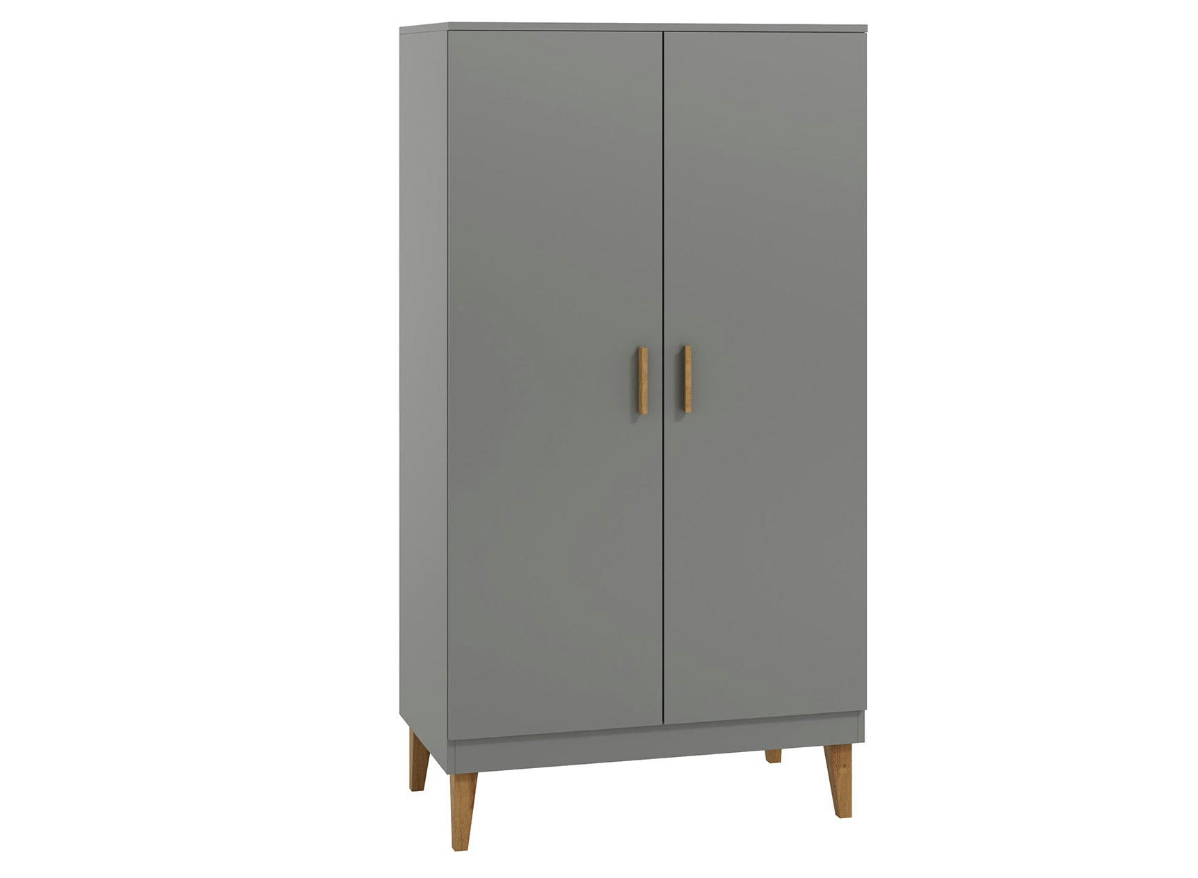 DREAM - Armoire 2 portes Gris et Chêne
