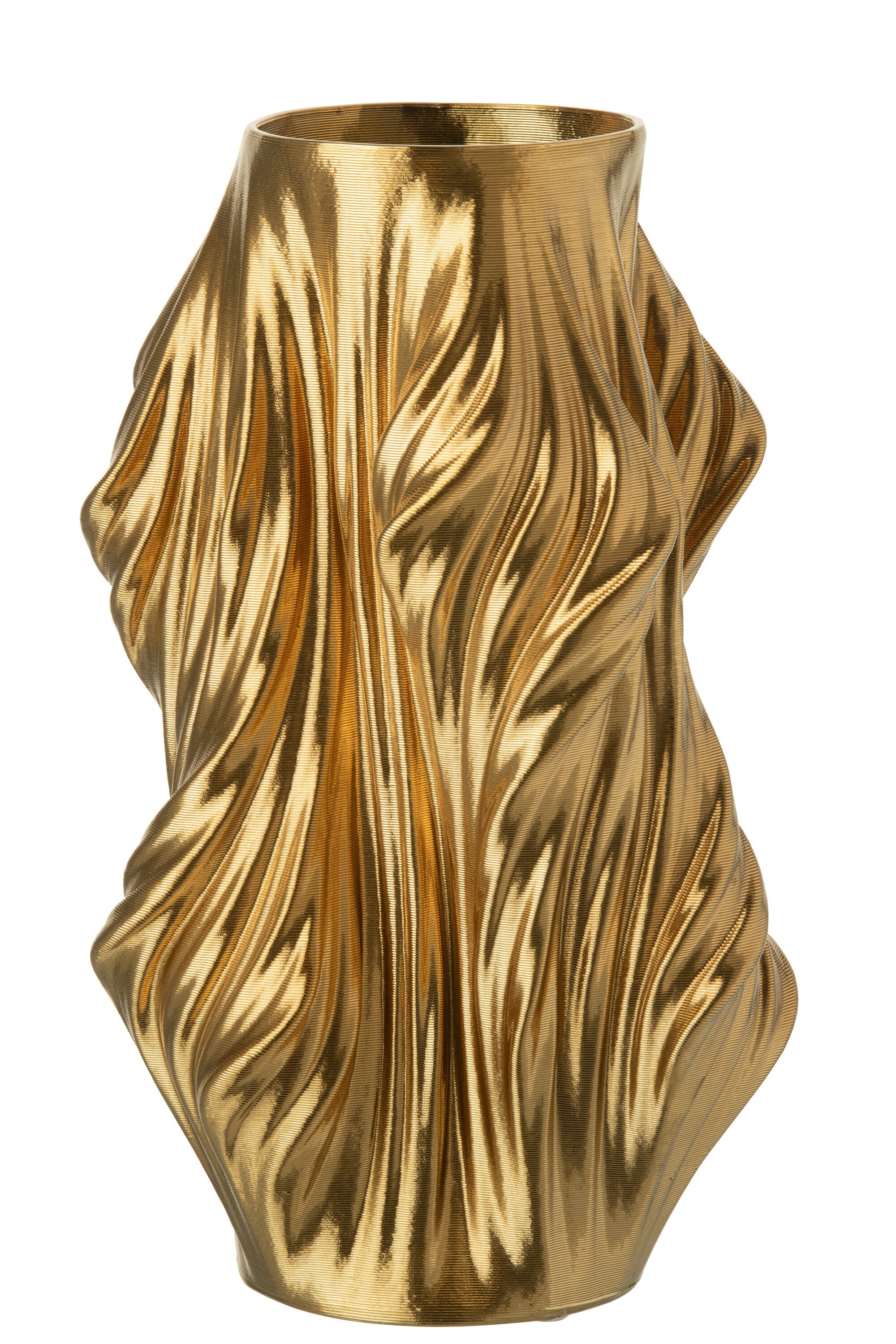 J-Line vaas 3D Print Onregelmatig - porselein - goud - large
