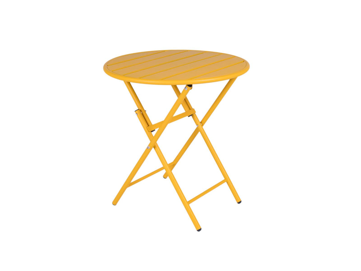 MaximaVida inklapbare metalen ronde tuintafel Max 70 cm okergeel
