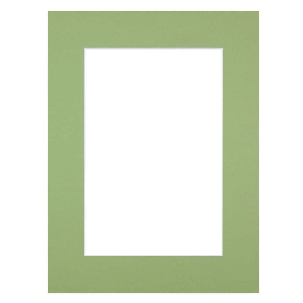 PASSE-PARTOUT SIMPLE - Passe-partout vert amande 40x50 cm ouverture 30x40 cm carton