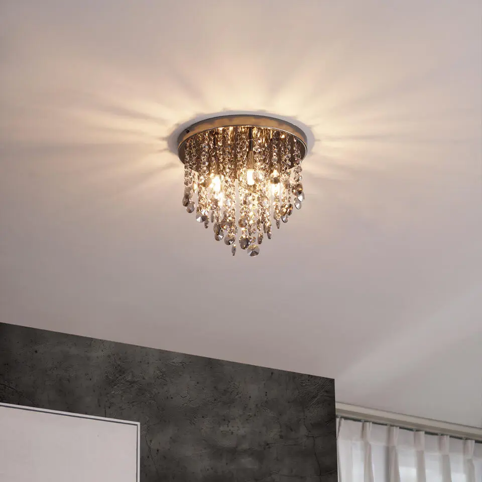 Qazqa plafondlamp medusa zwart g9