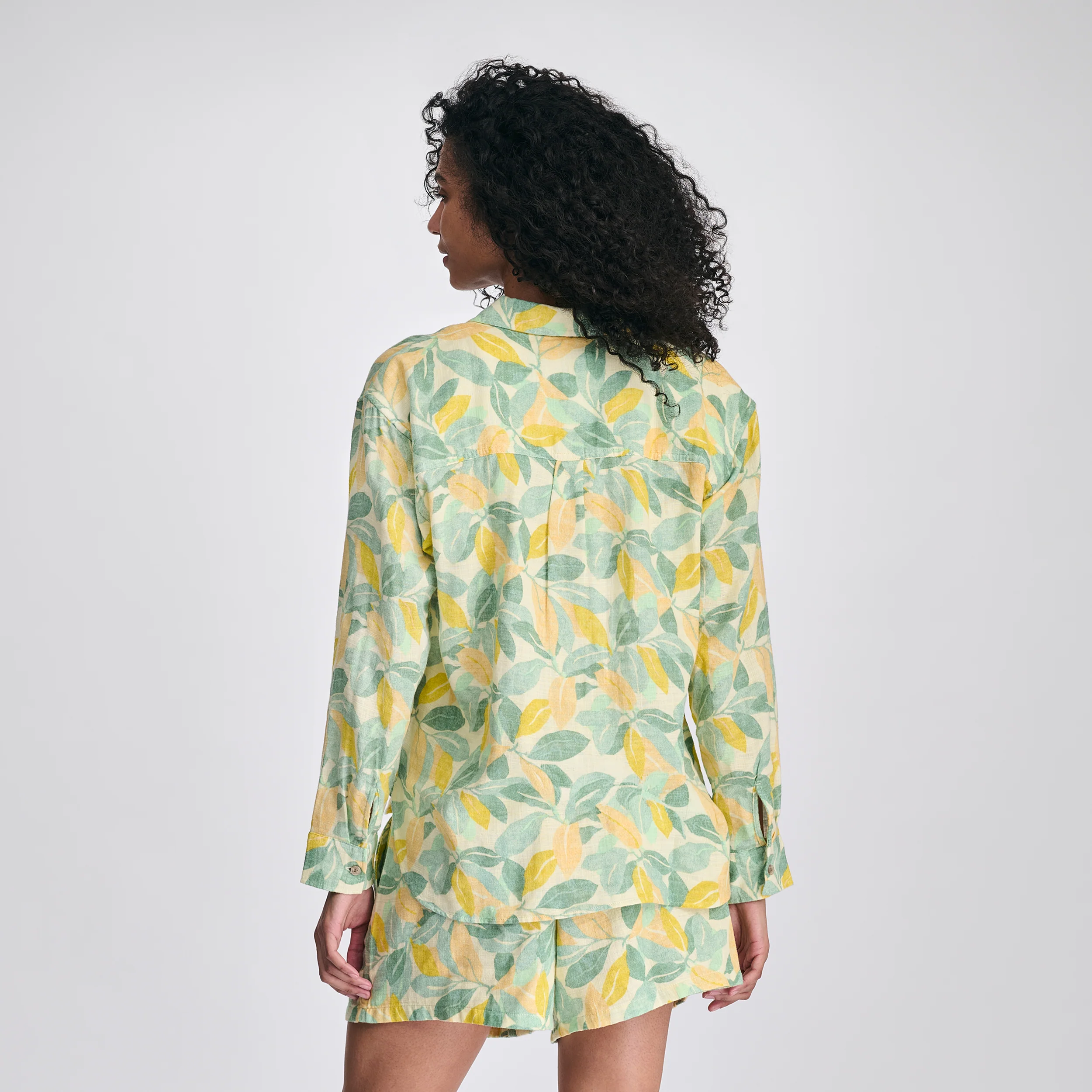 Women's Woven Printed Cotton Long Sleeve Shirt